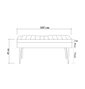 Hanah Home Vina 1053 - Conjunto de comedor extensible de 4 piezas, Nogal y Antracita